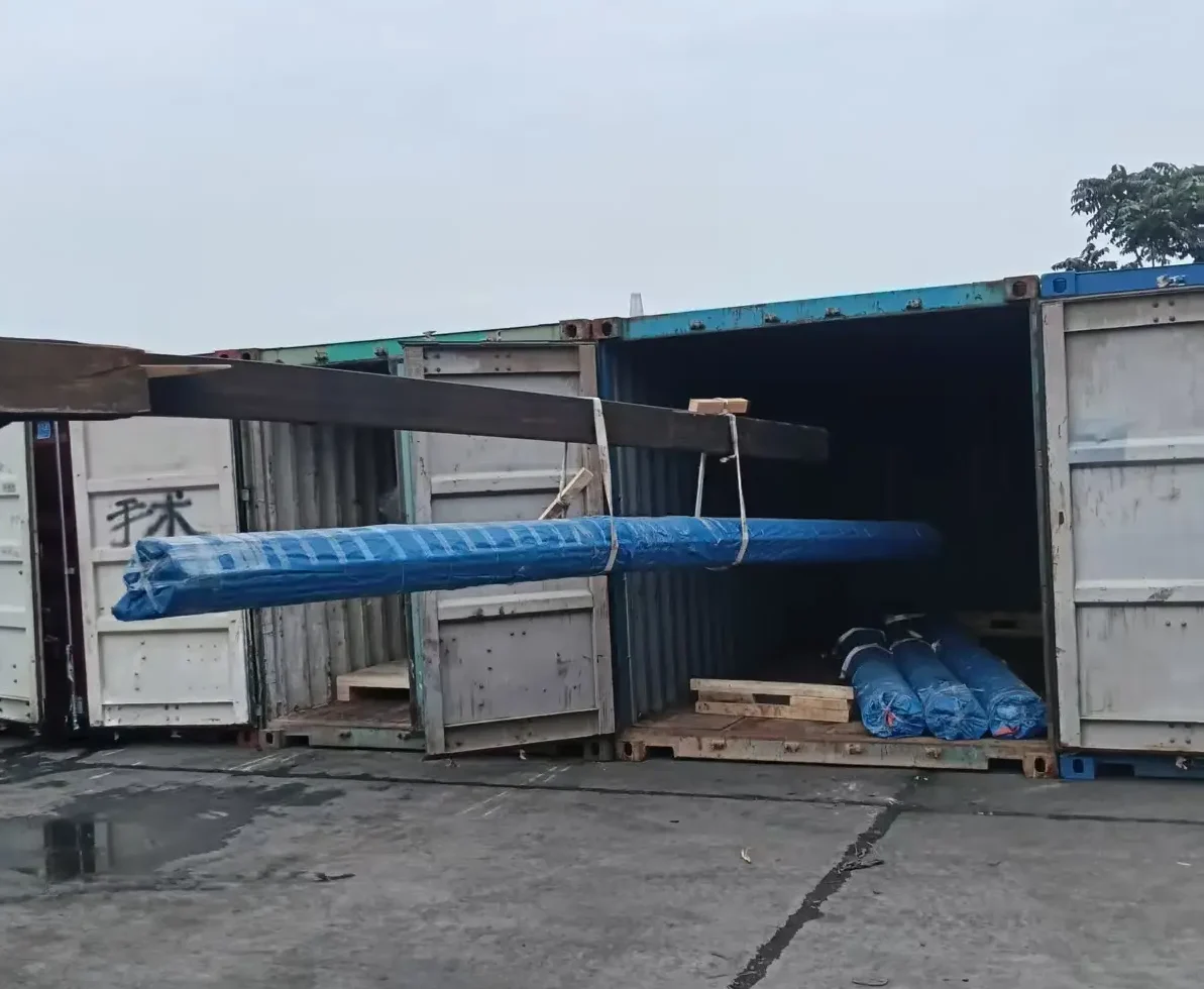 Detalle de oxidación en barras de acero tras el transporte