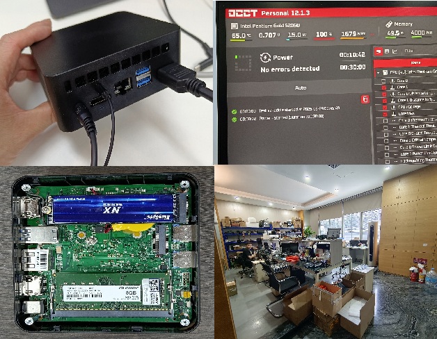 Componentes electrónicos desarmados sobre una mesa