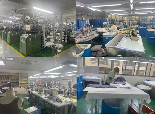 Línea de producción textil en fábrica china